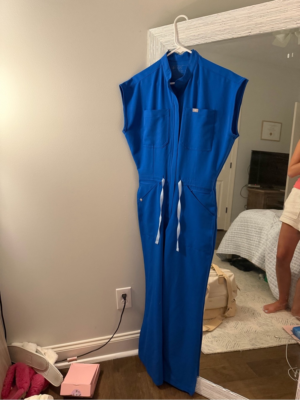 Figs Women’s Royal Blue Long-Sleeve Isabel Jumpsuit